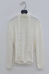 SWAYING/KNIT hollow back turtleneck pullover SW23AW1T19 white